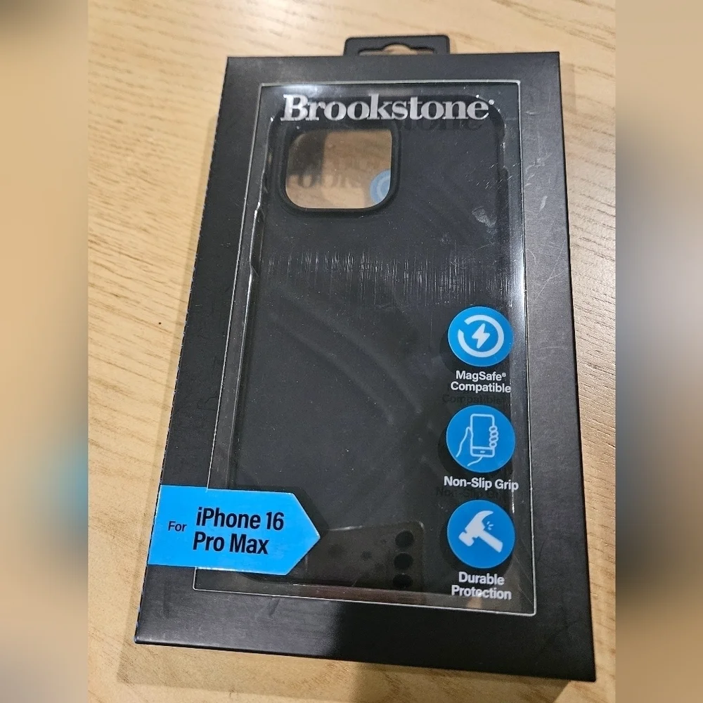 BROOKSTONE Magsafe Sleek Black Case for iPhone 16 Pro Max. NIB